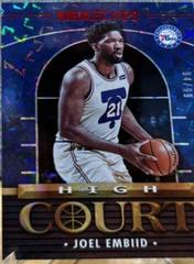 Joel Embiid [Hyper Red] Basketball Cards 2021 Panini Hoops High Court Prices