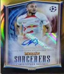 Christopher Nkunku [Gold] #SA-CN Soccer Cards 2022 Topps Merlin Chrome UEFA Club Competitions Sorcerers Autographs Prices