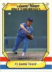 Bret Saberhagen #34 Baseball Cards 1987 Fleer Award Winners Prices