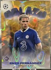 Enzo Fernandez [Gold Lava] #G-2 Soccer Cards 2022 Topps Chrome UEFA Club Competitions Golazo Prices