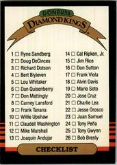 Checklist 1-26 Baseball Cards 1985 Donruss Prices