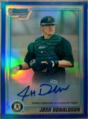 Josh Donaldson [Blue Refractor Autograph] #BCP113 Baseball Cards 2010 Bowman Chrome Prospects Prices