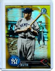 Babe Ruth [Gold] Baseball Cards 2016 Bowman Chrome National Refractors Prices