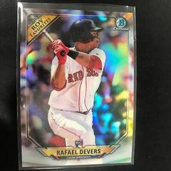 Rafael Devers [Orange Refractor] #RD Baseball Cards 2018 Bowman Rookie of the Year Favorites Prices
