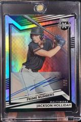 Jackson Holliday [Prime Numbers Signature B Position] #1 Baseball Cards 2022 Panini Elite Extra Edition Prices