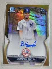 Brandon Mayea [Gold] #CPA-BMA Baseball Cards 2023 Bowman Chrome Prospect Autographs Prices