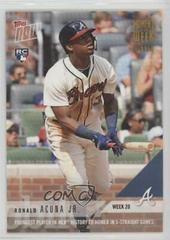 Ronald Acuna Jr. [Gold Winner] #27W Baseball Cards 2018 Topps Now Moment of the Week Prices