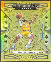 LeBron James [Yellow Flood] Basketball Cards 2022 Panini Obsidian Prices