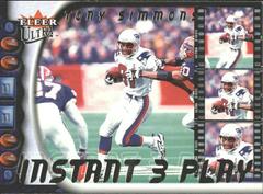 Tony Simmons #11 Football Cards 2000 Ultra Instant 3 Play Prices