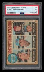 NL Pitching Leaders #9 Baseball Cards 1968 Venezuela Topps Prices