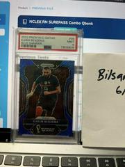 Karim Benzema [Blue Shimmer] Soccer Cards 2022 Panini Prizm World Cup Prices
