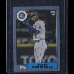 Julio Rodriguez [Blue] Baseball Cards 2022 Topps Mini 1987 Prices