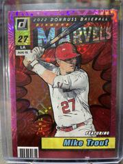 Mike Trout [Pink Fireworks] #M-1 Baseball Cards 2022 Panini Donruss Marvels Prices