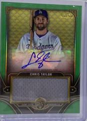 Chris Taylor [Emerald] #ASJR-CT Baseball Cards 2022 Topps Triple Threads Single Jumbo Relics Autographs Prices