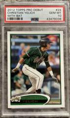 Christian Yelich [With Bat] #24 Baseball Cards 2012 Topps Pro Debut Prices