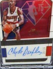 Clyde Drexler [Gold] Basketball Cards 2021 Panini One and One 75th Team Signatures Prices