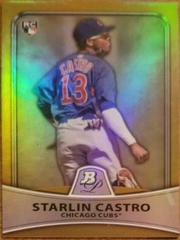 Starlin Castro [Refractor] #96 Baseball Cards 2010 Bowman Platinum Prices