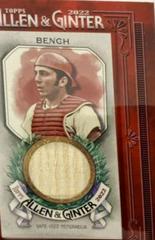 Johnny Bench #MFR-JB Baseball Cards 2022 Topps Allen & Ginter Mini Framed Relics Prices
