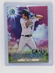 Zac Veen [Mega Box Mojo Refractor] #SOS-10 Baseball Cards 2023 Bowman Sights on September Prices