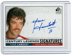 Yvon Lambert Hockey Cards 2020 SP Signature Edition Legends Century Prices