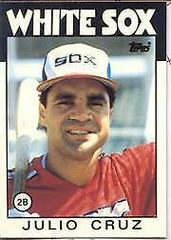 Julio Cruz #14 Baseball Cards 1986 Topps Tiffany Prices