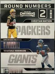 Christian Watson, Wan'Dale Robinson #RN-WR Football Cards 2022 Panini Contenders Round Numbers Prices
