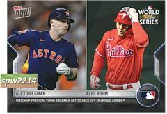 Alex Bregman, Alec Bohm #WSM-5 Baseball Cards 2022 Topps Now World Series Matchup Prices