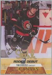 Tim Stutzle [Autograph] #CD-TS Hockey Cards 2020 Upper Deck Clear Cut Canvas Rookie Debuts Prices
