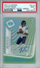 Justin Fields [Autograph Green] Football Cards 2021 Panini Illusions Illusionists Prices