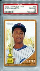 Starlin Castro #25 Baseball Cards 2011 Topps Heritage Prices