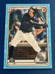 Zac Veen [Sky Blue] Baseball Cards 2020 Bowman Draft Prices