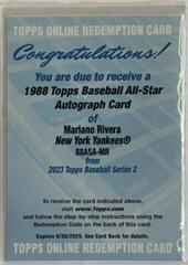 Mariano Rivera #88ASA-MR Baseball Cards 2023 Topps 1988 All Star Autographs Prices