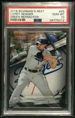 Corey Seager [Green Refractor] Baseball Cards 2016 Bowman's Best Prices