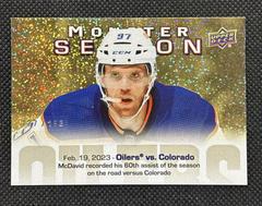 Connor McDavid [Gold] #MS-57 Hockey Cards 2023 Upper Deck Monster Season Prices