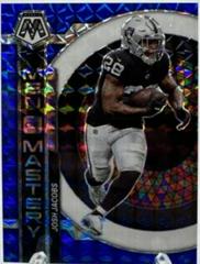 Josh Jacobs [Blue] #MM-12 Football Cards 2023 Panini Mosaic Men of Mastery Prices