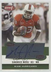 Sinorice Moss [Autograph] #22A Football Cards 2006 Sage Aspire Prices