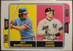 Aaron Judge, Jeff Burroughs #TAN-12 Baseball Cards 2023 Topps Heritage Then and Now Prices