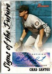 Chad Santos [autograph] Baseball Cards 2007 Bowman Signs of the Future Prices