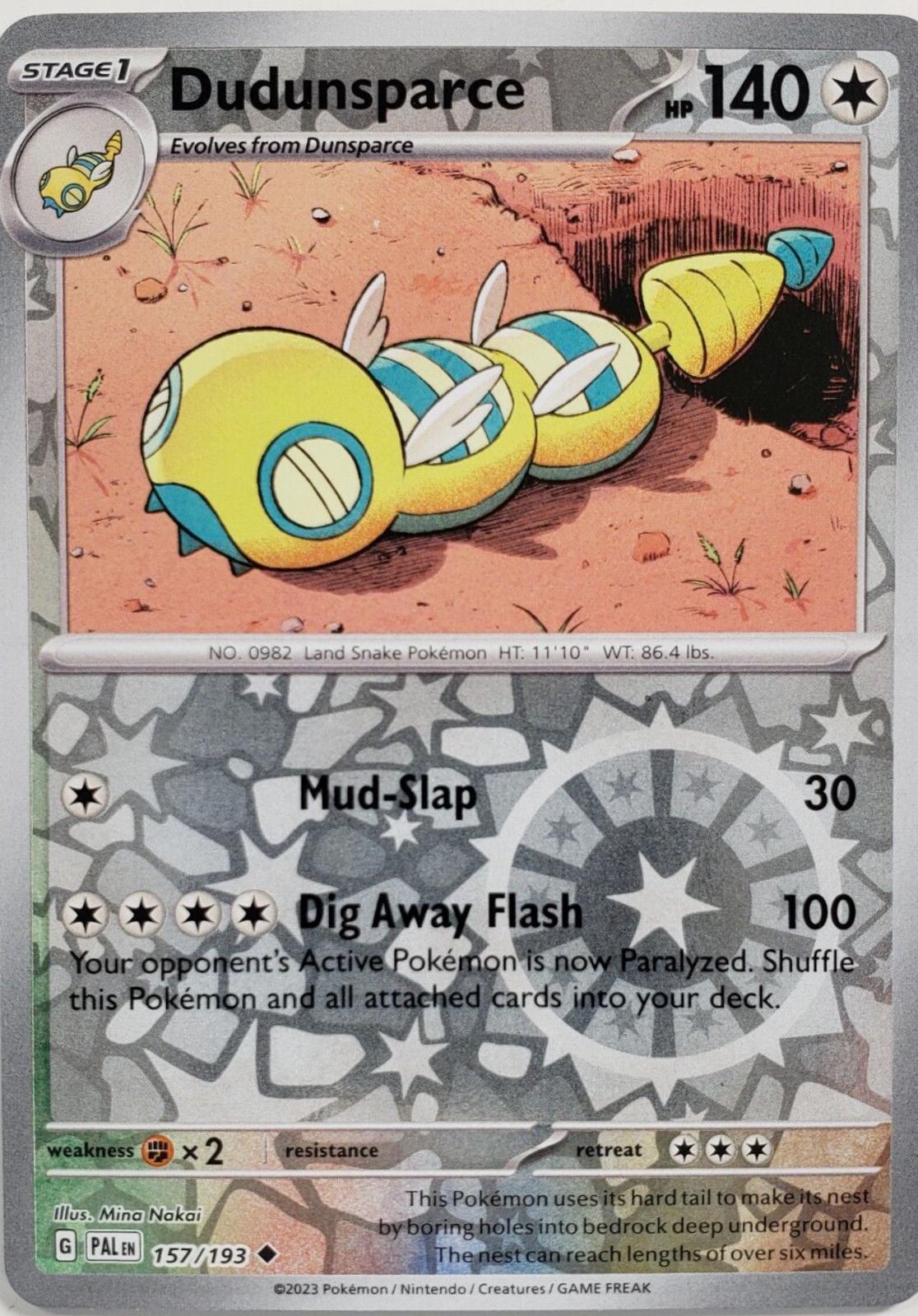 Dudunsparce [Reverse Holo] #157 Pokemon Paldea Evolved