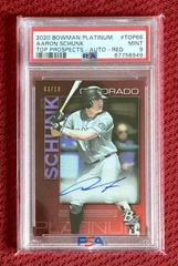 Aaron Schunk [Autograph Red] #TOP-66 Baseball Cards 2020 Bowman Platinum Top Prospects Prices