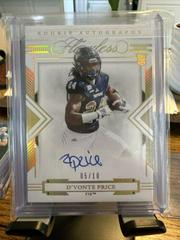 D'Vonte Price [Autograph Gold] #107 Football Cards 2022 Panini Flawless Collegiate Prices