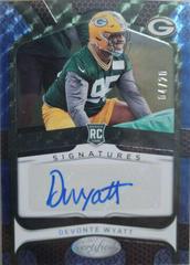 Devonte Wyatt [Blue Etch] #RS-DW Football Cards 2022 Panini Certified Rookie Signatures Prices