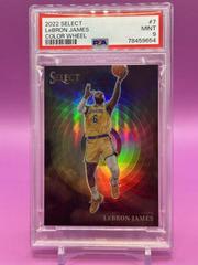 LeBron James #7 Basketball Cards 2022 Panini Select Color Wheel Prices