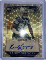 Randy Gregory [Gold Vinyl Prizm] #RS-RA Football Cards 2015 Panini Prizm Rookie Signatures Prices