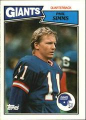Phil Simms Football Cards 1987 Topps American UK Prices