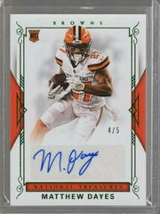 Matthew Dayes [Autograph Emerald] #129 Football Cards 2017 Panini National Treasures Prices
