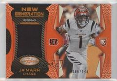 Ja'Marr Chase [Orange] Football Cards 2021 Panini Certified New Generation Jerseys Mirror Prices