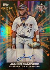 Junior Caminero [Orange] Baseball Cards 2023 Topps Pro Debut Future Cornerstones Autographs Prices