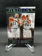 Manu Ginobili / Tim Duncan #21 Basketball Cards 2023 Panini Origins Roots of Greatness Prices