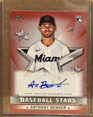 Anthony Bender [Red] #BSA-ABE Baseball Cards 2022 Topps Baseball Stars Autographs Prices